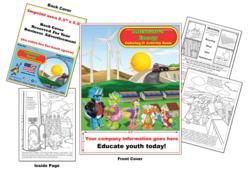 Imprintable coloring book to educate children and youth on alternative energy